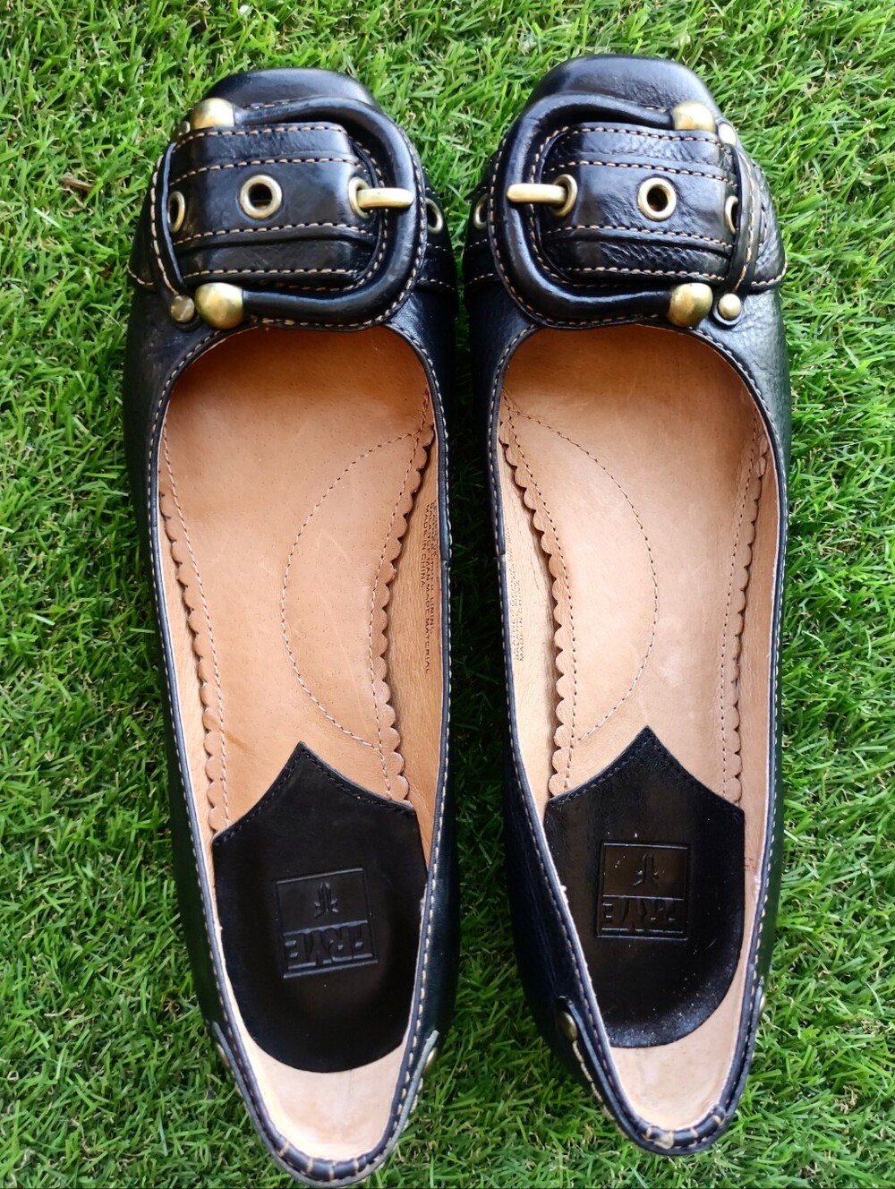 *Frye* Black Leather Flats - Never Worn Out